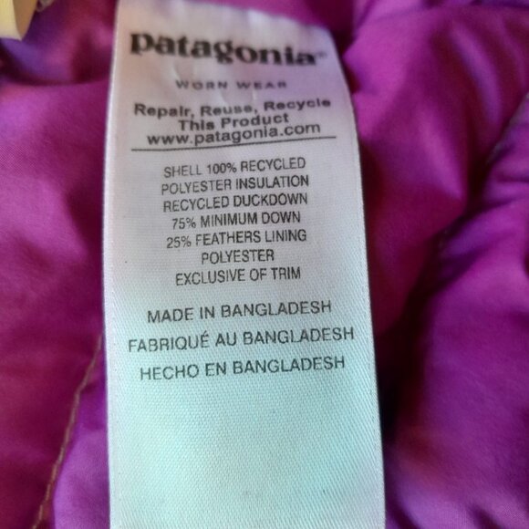 Patagonia Down Sweater Girls size L 12 - Picture 8 of 8